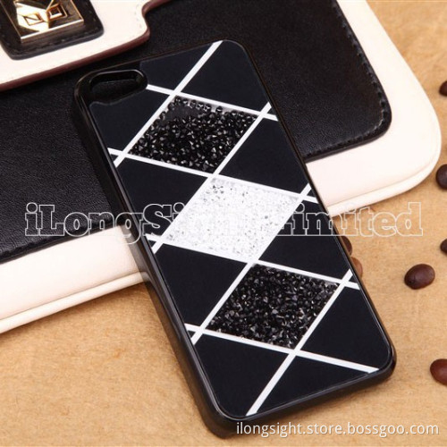 Plaid Diamond Plastic Case Cover For iPhone 5